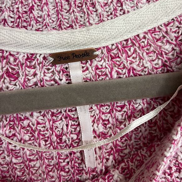 Free People size XS pink and white sweater - Picture 2 of 3